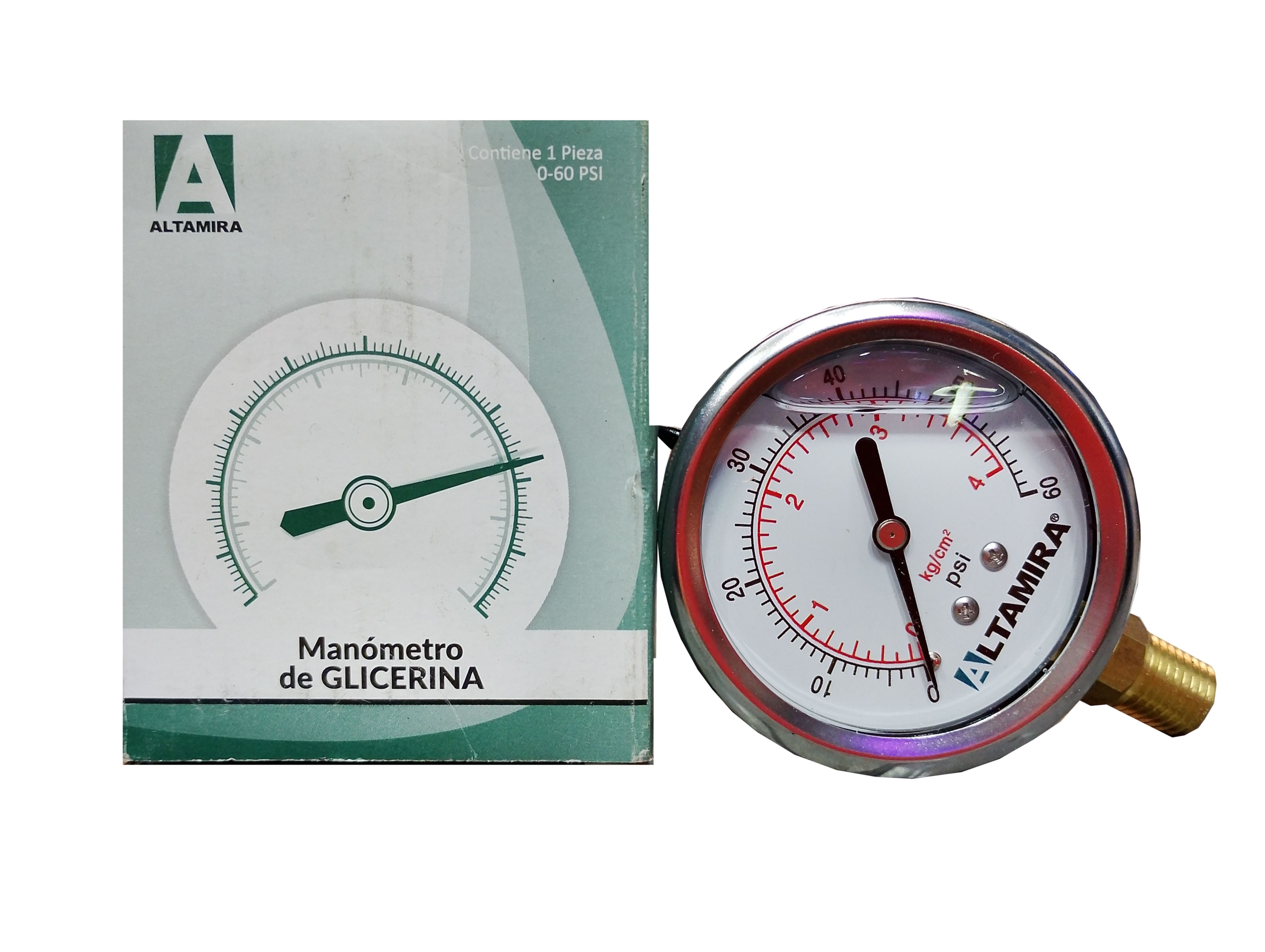 MANOMETRO CON GLISERINA DE 4KG ALTAMIRA